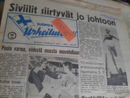 Suomen Urheilulehti to heinäkuun 3 päivä 1952 Puola varma, viidestä muusta neuvotellaan, siviilit siirtyvät jo johtoon