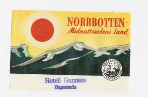 Nordbotten Hotell Gunnare Haparanda - matkalaukkumerkki, hotellimerkki