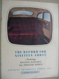 National Automotive Fibres Inc. 1940 esittelyvihko