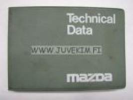 Mazda cars 1982 Technical Data -henkilöautot tekniset tiedot