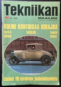 Tekniikan Maailma - 20/1968 - Sisältää mm. Koeajoissa Saab 99, Ford A Coupé ja Lancia Fulvia