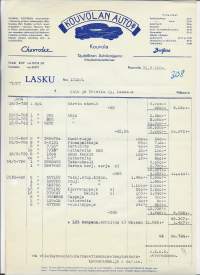 Kouvolan Auto  Oy Kouvola 1954  firmalomake