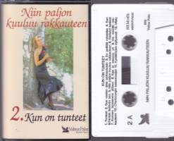 C-kasetti - Näin paljon kuuluu rakkauteen 2. Valitut Palat kokoelma. katso esiintyjät/kappaleet kuvista. V90015VV2/2