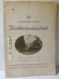 Kirkkolaulujuhlat  Vesilahdessa 2-3 päivinä 1949