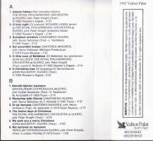 C-kasetti - Joulun maailma, 1992.  Katso kappaleet alta/kuvasta. V92019VV2