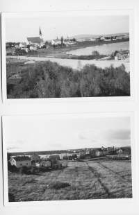 Kemijärvi 1960- luku - valokuva 9x13 cm 2 kpl erä tekstit takana