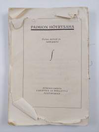 Varsinais-Suomen eli Paimion kansanopisto 1899-1929