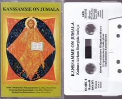 C-kasetti - Kanssamme on Jumala - Kolmen kirkon liturgisia lauluja, 1995. OOHK-1.  Katso kappaleet alta/kuvasta.