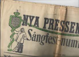 Nya Pressen Sångfest -nummer  27-30.6  1912