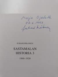 Sastamalan historia, 3 - 1860-1920 (signeerattu, tekijän omiste)