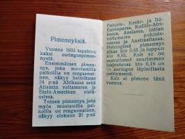 Taskukalenteri 1933