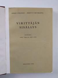 Virittäjän sisällys vuosina 1883, 1886 ja 1897-1946
