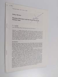 Housing Allowances and the Fiscal Crisis of the Welfare State