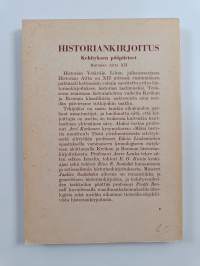Historiankirjoitus : kehityksen pääpiirteet