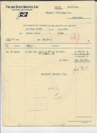 Finland South America Line Helsinki 1951  -  firmalomake