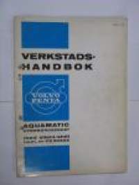 Volvo Penta Aquamatic utombordsenhet med silent -schift f.o.m. nr PZ 20422 verkstadshandbok -korjaamokäsikirja ruotsiksi