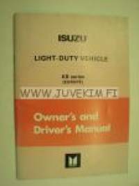 Isuzu KB series (Europe) Owner´s and driver´s Manual -käyttöohjekirja englanniksi