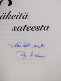 Säkeitä sateesta (tekijän omiste, signeerattu)