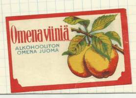 Omenaviiniä  -   juomaetiketti