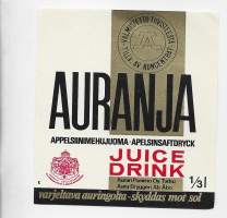Auranja  - juomaetiketti