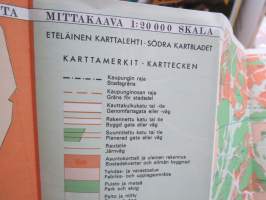 Turku - Åbo osoitekartta 1974, pohjoinen ja eteläinen karttalehti eri puolilla