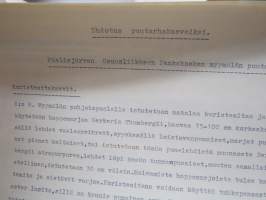 Pielisjärven Osuusliike r.l. (Lieksa) -erä eri myymälöille v. 1939 tehtyjä puutarhasuunnitelmia, tekijänä E. Väyrynen