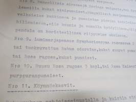 Pielisjärven Osuusliike r.l. (Lieksa) -erä eri myymälöille v. 1939 tehtyjä puutarhasuunnitelmia, tekijänä E. Väyrynen