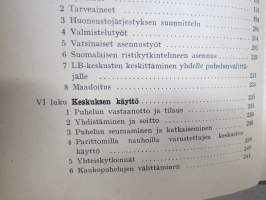 SA Puhelinkeskusopas - Rakenne, asennus ja käyttö, Päämajan Viestiosasto 1 julkaisu