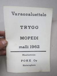 Trygg mopedi malli 1962 varaosaluettelo