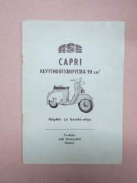 ASE Capri kevytmoottoripyörä 90 ccm Käyttö- ja huolto-ohjekirja