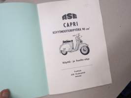 ASE Capri kevytmoottoripyörä 90 ccm Käyttö- ja huolto-ohjekirja