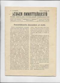 Suomen ammattijärjestö 1927 nr 2 Suomen A´mmatillisen Työväenliikkeen äänenkannattaja