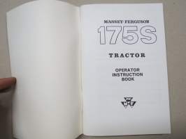 Massey-Ferguson 175 S Tractor Operator Instruction Book -käyttöohjekirja, englanninkielinen