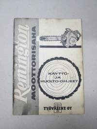 Remington moottorisaha -käyttöohjekirja / huolto-ohjekirja -chain saw manual in finnish