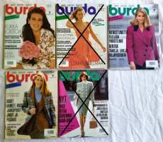 Burda numerot 3 1992 8 1992 9 1992 11 1992 12 1992 11 1995 Special Burda 2 1992 Burda Ompele 1 1991 Neue Mode 3 1987 - Yhteensä tekee 9 lehteä