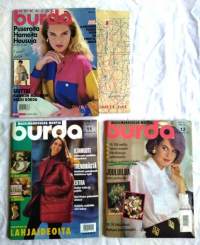 Burda numerot 3 1992 8 1992 9 1992 11 1992 12 1992 11 1995 Special Burda 2 1992 Burda Ompele 1 1991 Neue Mode 3 1987 - Yhteensä tekee 9 lehteä