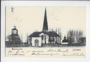 Pedersöre kyrka  Jakobstad   - paikkakuntakortti, kirkkopostikortti  postikortti    kulkenut 1903
