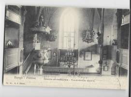Porvoo Tuomiokirkko  - paikkakuntakortti, kirkkopostikortti  postikortti    kulkenut 1903