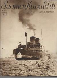 Suomen Kuvalehti 1929 nr 29 / Uusinta arkkitehtuuria Bryggman Turku, Rivieralla, postin polut