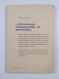 Lypsykarjan ominaisuudet ja arvostelu : opas karjaväelle ja maatalouskoululaisille