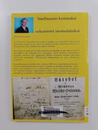 Snellmanin kunniaksi sukunimet suomalaisiksi
