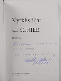 Myrkkyliljat : kertomuksia (signeerattu, tekijän omiste)