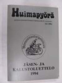 Huimapyörä. Veteraanimoottoripyöräklubin ry:n jäsenlehti  2A/1994 / Jäsen- ja kalusteluettelo 1994