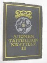 Suomen taiteilijain näyttely II 1914, näyttelyluettelo, mustavalkokuvia