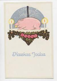 Hauskaa Joulua sign Franz John - joulukortti postikortti kulkematon