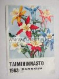 Taimihinnasto 1963 Hankkija