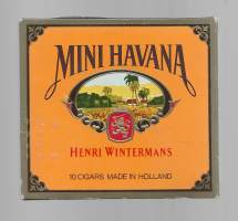 Mini Havana   - sikarilaatikko pahvia  , koko 8x9x1  cm