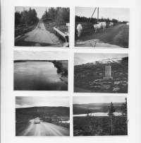 Lapin matka 1952- 6 kuvan sarja tekstit takana - valokuva