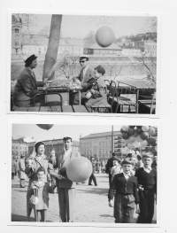 Vappu Turussa 1959  - valokuva 6x9 cm 2 kpl