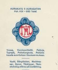 Turun Vanuliike Oy 1930  -   firmalomake